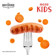 Mini chipolatas veau & carottes - La Boucherie - Viande en Ligne